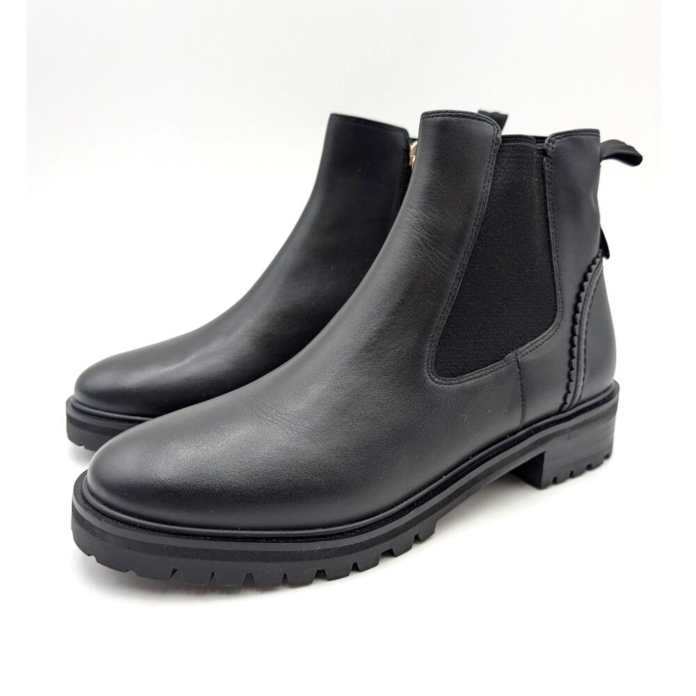 Kate Spade New York Estelle Lug Sole Boots Women's Black Size US6.5B EU37